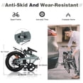 thumbnail image 5 of Zukka 20" Folding Bike Double Disc Brake 7 Speed Foldable City Commuter Bicycle Gray, 5 of 7