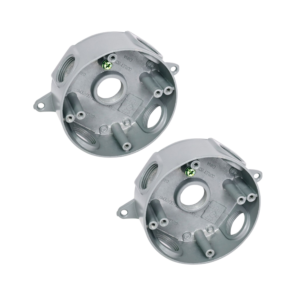 MOMOJIA Durability ABS Materials 5 Port Surfaces Mount Junctions Box Set Of 2 For Restros Lighting And Multiple Device Wiring
