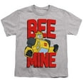 thumbnail image 2 of Transformers Valentine's Day Bumblebee Bee Mine Kids T Shirt for Youth Boys and Girls, Athletic Heather, Small, 2 of 5