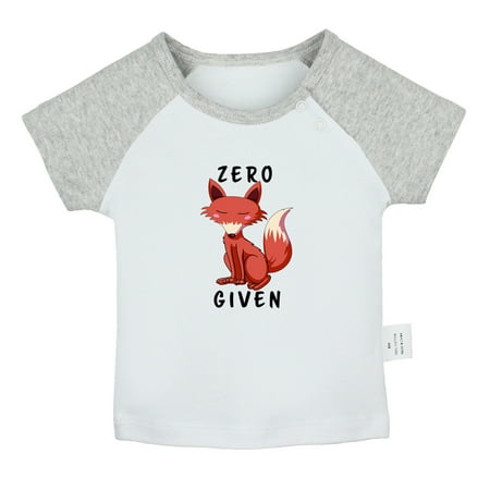

iDzn Zero Given Funny T shirt For Baby Newborn Babies T-shirts Infant Animal Fox Tops 0-24M Kids Graphic Tees Clothing (Short Gray Raglan T-shirt 12-18 Months)