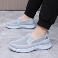 thumbnail image 4 of Pandaie Women's Slip on Sneakers Woven Orthopedic Breathable Mesh Knitted Woven Walking Shoes Low Top Wide Width Tennis Shoes (Grey,10.5), 4 of 6