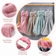 thumbnail image 3 of czcpp-4Pcs Bowknot Hanging Hand Dry Towels, Microfiber Coral Velvet Hand Towels with Hanging Loop, Super Absorbent Soft Cute Hand Towels, Hanging Hand Dry Towels for Kitchen Bathroom, 3 of 4