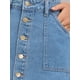 thumbnail image 5 of Inspire Chic Conjunto Falda de Mujer Denim con Botones y Corte Desgastado H-Line a la Altura de la Rodilla Falda de Jean Casual XL Azul, 5 of 6