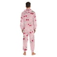 thumbnail image 4 of FORMRS Onesies Pajama for Adults Unisex Hoodie Winter Jumpsuit One Piece Sleepwear, Sizes S-2XL, Pink Cute Cherry Pattern, 4 of 7