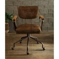 thumbnail image 3 of Bowery Hill Leather Swivel Office Chair in Vintage Whiskey Brown, 3 of 5