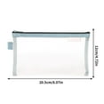 thumbnail image 3 of Pencil Pouch Transparent Stationery Pouch Pencil Bag with Zipper and Clear Window Large Capacity Pencil Case Stationery Box Small Cosmetic Bag Pen Case for Home Office College, 3 of 8