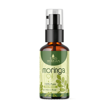 Morgan Cosmetics Moringa Oil 2 Oz 100% Pure & Natural Carrier Oil Authentic & Premium Therapeutic Grade Oil for Skin Care, Hair Care, Aromatherapy & Masssage