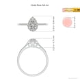 thumbnail image 4 of ANGARA Natural Pear-Shaped Diamond Halo Engagement Ring in 14K White Gold for Women (Size-6x4mm| Color-K| Clarity-I3) | April Birthstone, Anniversary, Jewelry Gift for Women | Natural Diamond Ring, 4 of 8