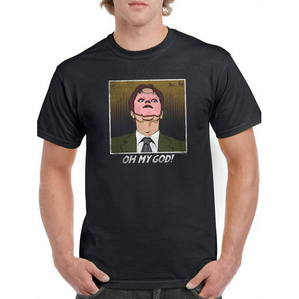 The Office Mens Graphic Tee - Oh God! Dwight Schrute Mask 100% Classic Fit - Walmart.com