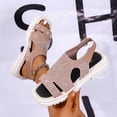 thumbnail image 1 of MKLEKYY Sandalias de Piso para Mujer, Sandalias de Tela de Color Puro Con Boca de Pez A La Moda de Verano para Mujer, Zapatos Cómodos y Transpirables, 1 of 5