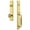 Lifetime Brass, variant on Grandeur 849231 Carre Solid Brass Rose Dummy Full Plate "F" Grip Handleset - Nickel