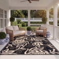 thumbnail image 4 of Safavieh Courtyard Crystal Floral Indoor/Outdoor Area Rug, Black/Sand, 5'3" x 7'7", 4 of 15