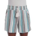 thumbnail image 3 of Briggs New York Women's Linen Blend Pull On Summer Shorts (Teal,Large), 3 of 4