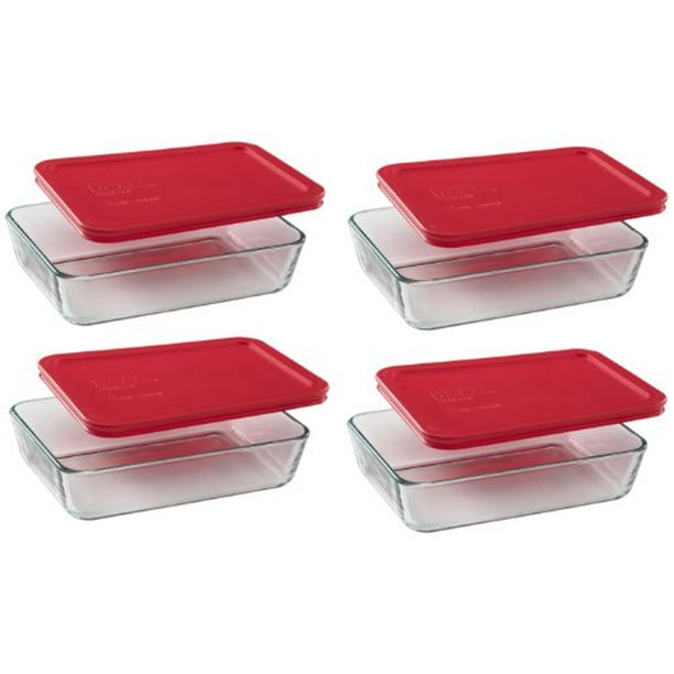 Pyrex 3Cup Rectangle Food Storage (Pack of 4 Containers)