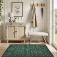 thumbnail image 5 of 2x3 Area Rugs Living Room Rug: Washable Vintage Distressed Floral Rug No Slip Stain Resistant Soft Carpet Indoor Large Carpets for Bedroom Dining Room Farmhouse Nursery Hallway Home Office Deep Green, 5 of 18