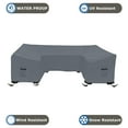 thumbnail image 4 of Patio U Shape Sofa Cover 12 Oz Waterproof - 100% UV & Weather Resistant Customize Outdoor Sofa Cover with Air Pockets and Drawstring with Snug Fit (33" H X 90" W x 30" D, Grey), 4 of 7