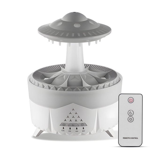 Humidificador de nube de lluvia, goteo de agua, 350ml, gran capacidad, temporizador, frío