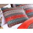 thumbnail image 5 of Chezmoi Collection Odette Boho Chic Bohemian 100% Cotton Quilt Set, Queen, Orange, 3-Pieces, 5 of 5