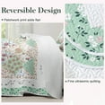 thumbnail image 5 of Tritard Floral Patchwork Soft Touch Farmhouse 3-Piece Quilt Sets, King, Green Floral, 5 of 8