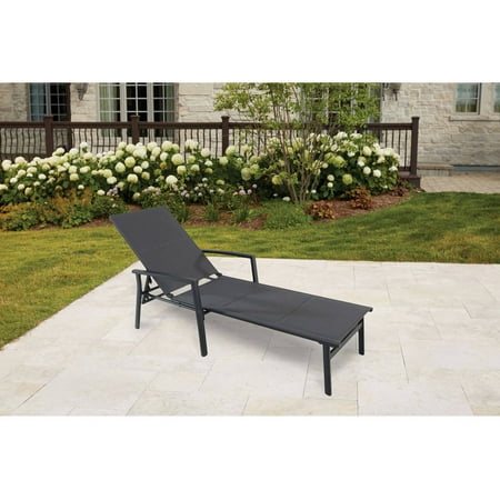 Cambridge Adjustable Padded-Sling Outdoor Lounge Chair ...