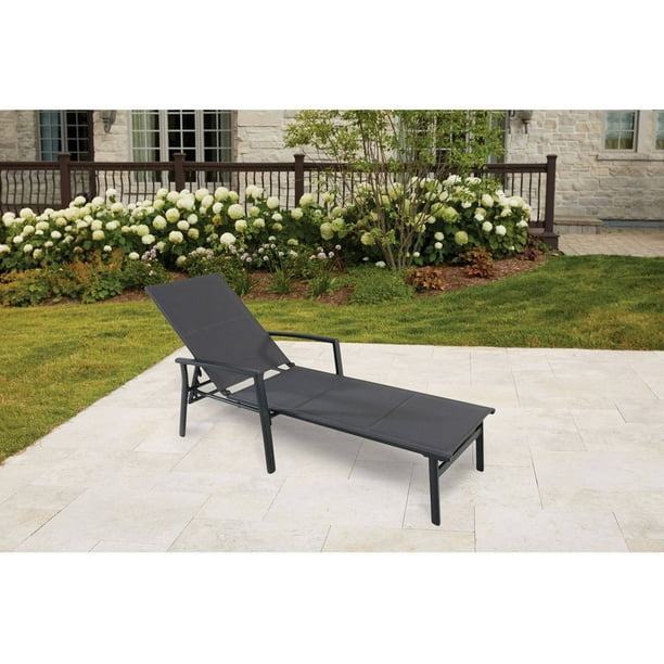 Cambridge Adjustable Padded Sling Outdoor Lounge Chair Walmart Com Walmart Com