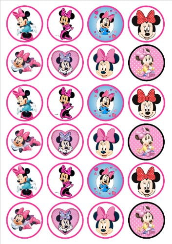 15 pcs. Minnie Mouse Cupcake Toppers