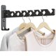 thumbnail image 1 of Estante de secado de ropa para pared, plegable, gancho para colgar ropa de baño, estante de pared para interiores, negro mate, 1 of 4