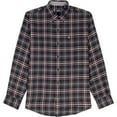 thumbnail image 4 of Men's IZOD Flannel Long Sleeve Button-Down Shirt Color: Navy Blazer Size: L, 4 of 4