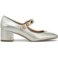 thumbnail image 2 of Circus Ny By Sam Edelman Women's Elaine Mary Jane Block Heel Pumps Soft Silver 6.5M, 2 of 5