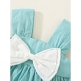 thumbnail image 4 of Coduop Baby Girls 2Pcs Outfit Set,Sleeveless Big Bow Vest and Shorts Two-piece Clothes Set, 4 of 9
