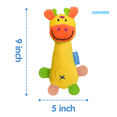 thumbnail image 2 of Vannon Squeaky Plush Dog Toy for Small Dogs, Cute Giraffe Stuffed Puppy Toy, Soft Chew Toy for Interactive Indoor Play & Training, 2 of 5