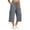 Dark Gray, variant on Eagokdc Lightweight Capri Pants for Women Loose Cotton Casual Sports Summer Wide Leg Capris With Pocket Size S-5XL