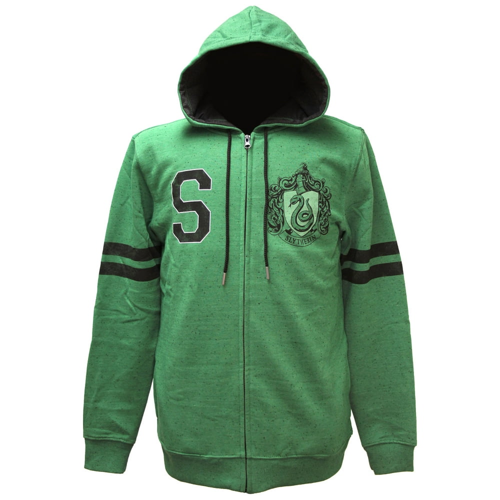 Harry Potter Harry Potter Men's Slytherin Varsity Green Zip Up Hoodie