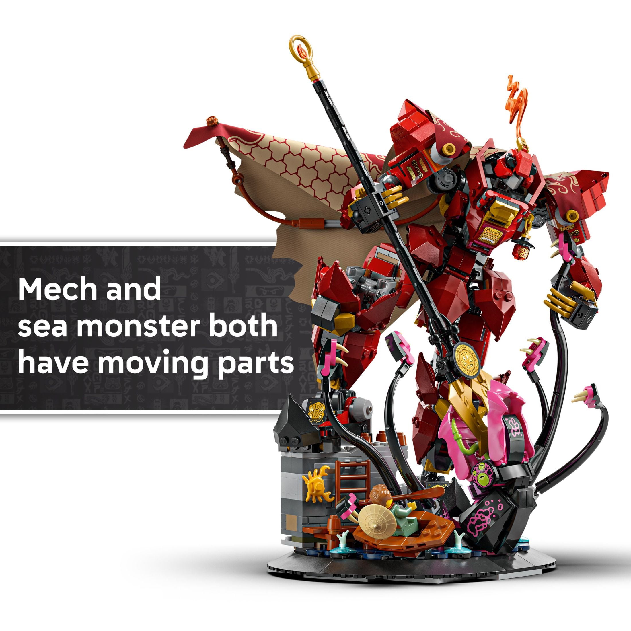 LEGO NINJAGO The Fire Knight Mech Building Set - Model Kit with Kai Minifigure from Legends Monstrosity - Teen Room Decor - Gift for Teenage Boys and Girls, Ages 14+ - 71846