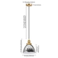 thumbnail image 5 of Evelyn&Zoe 8" Polished Nickel Finish Metal Pendant, 5 of 7