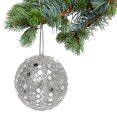 thumbnail image 3 of Christmas 10Cm Ornament Silver Diamond - Set of 2, 3 of 3
