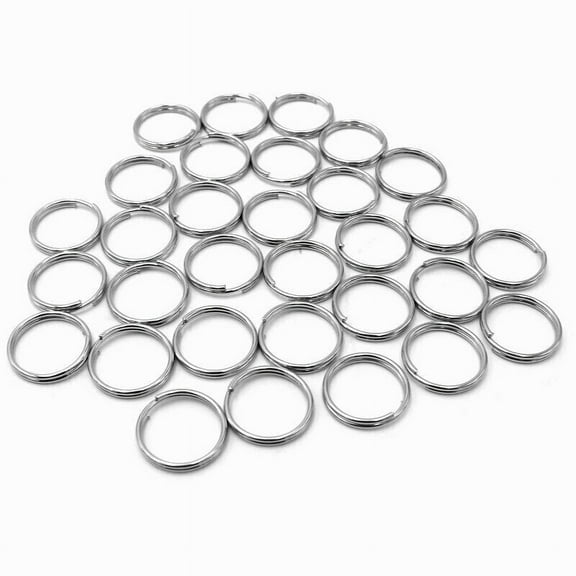 Nvzi 15mm Stainless Steel Split Rings Heavy Duty Key Rings for Keys, Pet ID Tags & Dog Collar Accessories