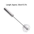 thumbnail image 5 of 35cm Stainless Steel Egg Beater Semi Automatic Egg Beater Household Egg Mixer Kitchen Tools, 5 of 5