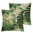 thumbnail image 2 of Acheng Tropical Green Leaves Pillow Covers Set of 2 Palm Leaf Decorative Outdoor Throw Pillow Cases Standard Size Spring Summer Modern Botanical Pillowcases Cushion Cover for Sofa Couch Bed White, 2 of 6
