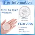 thumbnail image 2 of OFEFE 16-Piece Clear Carpet Protectors - Spiked Caster Cups for Furniture Legs, Sofas, Tables, Chairs, Round Transparent Carpet Guards with Grip Design, 2 of 6