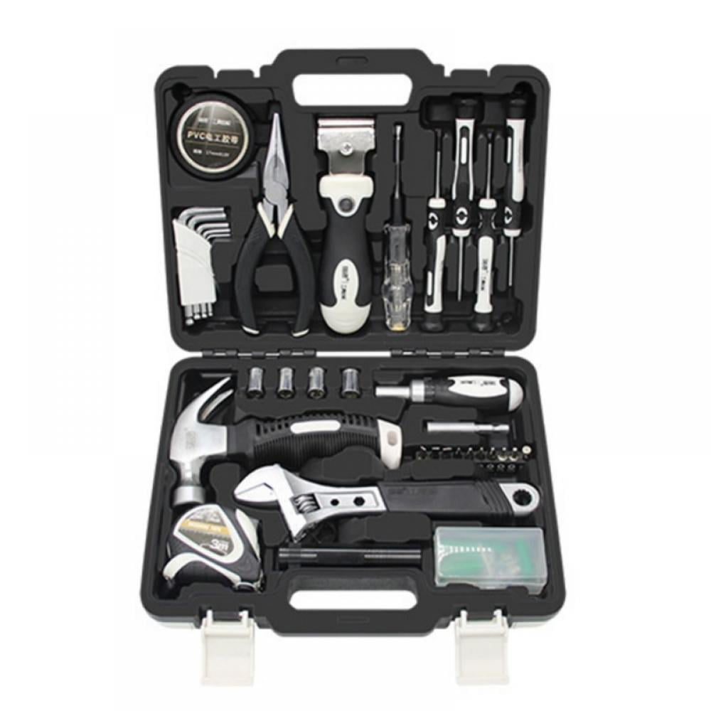 Pliers Basic Home Tool Kit with Tool Box POPULO 173 Piece Hand Tool Set Socket Set Car Wrench and etc Hammer Handyman Screwdriver Mechanics Household Tool Kit for Apartment 