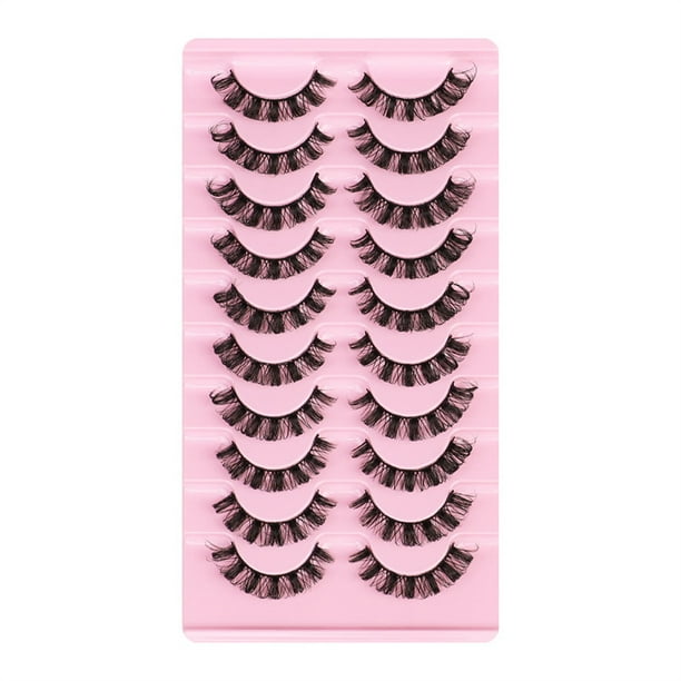 10 Pairs Reusable Self Adhesive Eyelashes Natural Thick False Lashes Extension No Glue Or Eyeliner Needed