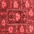 thumbnail image 1 of Ahgly Company Machine Washable Indoor Square Abstract Red Modern Area Rugs, 3' Square, 1 of 4