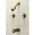 thumbnail image 2 of Kingston Brass KB243PXAB Victorian Tub and Shower Faucet with Porcelain Handles, Antique Brass, 2 of 5