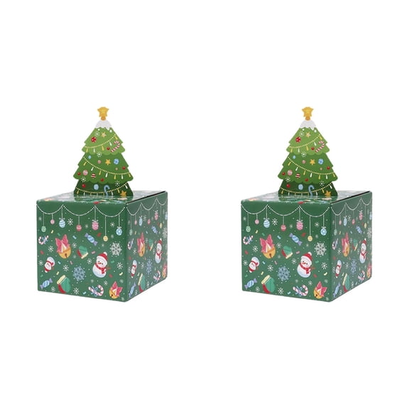 2Pcs Christmas Money Pull Box Dispenser, Creative Pull Pouch Gift Box for Cash Cards Candy Treats, 3D Holiday Favor Box for Cookies Pastries, Christmas Gift for Kids Dad Granddaughter Friends