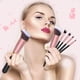 thumbnail image 4 of Juego de brochas de maquillaje sintéticas premium de 16 piezas, oro rosa, incluye brocha para base, brocha para difuminar, brocha para polvos, brocha para colorete, brocha para corrector, brocha, 4 of 5