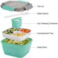 thumbnail image 3 of Lunch Container To Go, 1500Ml Salad Bowls with 3 Compartments, Salad Dressings Container for Salad T, 3 of 5