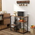 thumbnail image 4 of SogesPower Kitchen 3-Tier Baker's Rack with Kitchen Organizer- Brown, 4 of 9