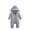 X4 Grey, variant on Tisuna Boys Girls Romper Cartoon Print Long Sleeve Hooded Jumpsuit Cute Breathable Autumn Winter Kids Bodysuit White Size 12-18 Months