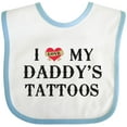 thumbnail image 3 of Inktastic I Love My Daddy's Tattoos Boys or Girls Baby Bib, 3 of 4